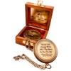 Romantic Gifts for Husband Wife - Brass Compass 2" | Engraved Quote Birthday Wedding Anniversary Christmas Lovers Gifts idea for Boyfriend Girlfriend Men Women Him Her (Grow Old Along with Me) view 1