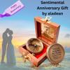 Romantic Gifts for Husband Wife - Brass Compass 2" | Engraved Quote Birthday Wedding Anniversary Christmas Lovers Gifts idea for Boyfriend Girlfriend Men Women Him Her (Grow Old Along with Me) view 3