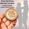 Romantic Gifts for Husband Wife - Brass Compass 2" | Engraved Quote Birthday Wedding Anniversary Christmas Lovers Gifts idea for Boyfriend Girlfriend Men Women Him Her (Grow Old Along with Me) view 4