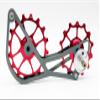SwishTi Road Cyclocross Gravel Bicycle Bike Rear Derailleur Oversized Pulley Wheel System Cage OSPW for Sram eTap 11 Speed use (Red) view 2