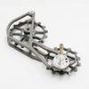 SwishTi Road Cyclocross Gravel Bicycle Bike Rear Derailleur Oversized Pulley Wheel System Cage OSPW for Sram eTap 11 Speed use (Gray) view 4