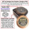 Gift for Grandson Brass Compass Engraved Quote | Memory Present to My Grandson Birthday, Baptism, Graduation, Confirmation, Love, Gift idea by Grandpa Grandma (Grandson - Always Here for You) view 2