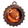 10 PK of Flame Football Bronze Medals Trophy Award with Neck Ribbons D03-EMFCL802 view 1