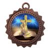 10 PK of Religious Bronze Medals Trophy Award with Neck Ribbons D03-D75 view 1