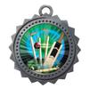 10 PK of Cricket Silver Medals Trophy Award with Neck Ribbons D03-MY470 view 1