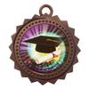 10 PK of Graduation Bronze Medals Trophy Award with Neck Ribbons D03-MY424 view 1