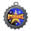 10 PK of Attendance Silver Medals Trophy Award with Neck Ribbons D03-FCL406 view 1