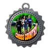 10 PK of Male Cross Country Silver Medals Trophy Award with Neck Ribbons D03-FCL447 view 1