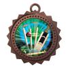 10 PK of Cricket Bronze Medals Trophy Award with Neck Ribbons D03-MY470 view 1