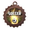 10 PK of Soccer Bronze Medals Trophy Award with Neck Ribbons D03-EG180 view 1