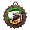 10 PK of Blackjack Bronze Medals Trophy Award with Neck Ribbons D03-FCL415 view 1