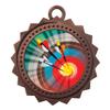 10 PK of Archery Bronze Medals Trophy Award with Neck Ribbons D03-MY400 view 1