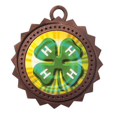 10 PK of 4H Bronze Medals Trophy Award with Neck Ribbons D03-MY423