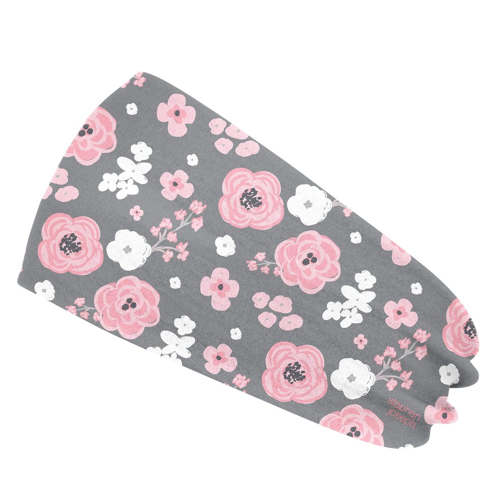 Stephen Joseph Unisex Child Toddler Accessories Headband, Charcoal Flower
