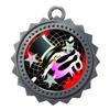 10 PK of Dance Silver Medals Trophy Award with Neck Ribbons D03-FCL450 view 1