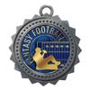 10 PK of Fantasy Football Silver Medals Trophy Award with Neck Ribbons D03-EG24 view 1