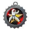 10 PK of Martial Arts Karate Silver Medals Trophy Award with Neck Ribbons D03-FCL502 view 1