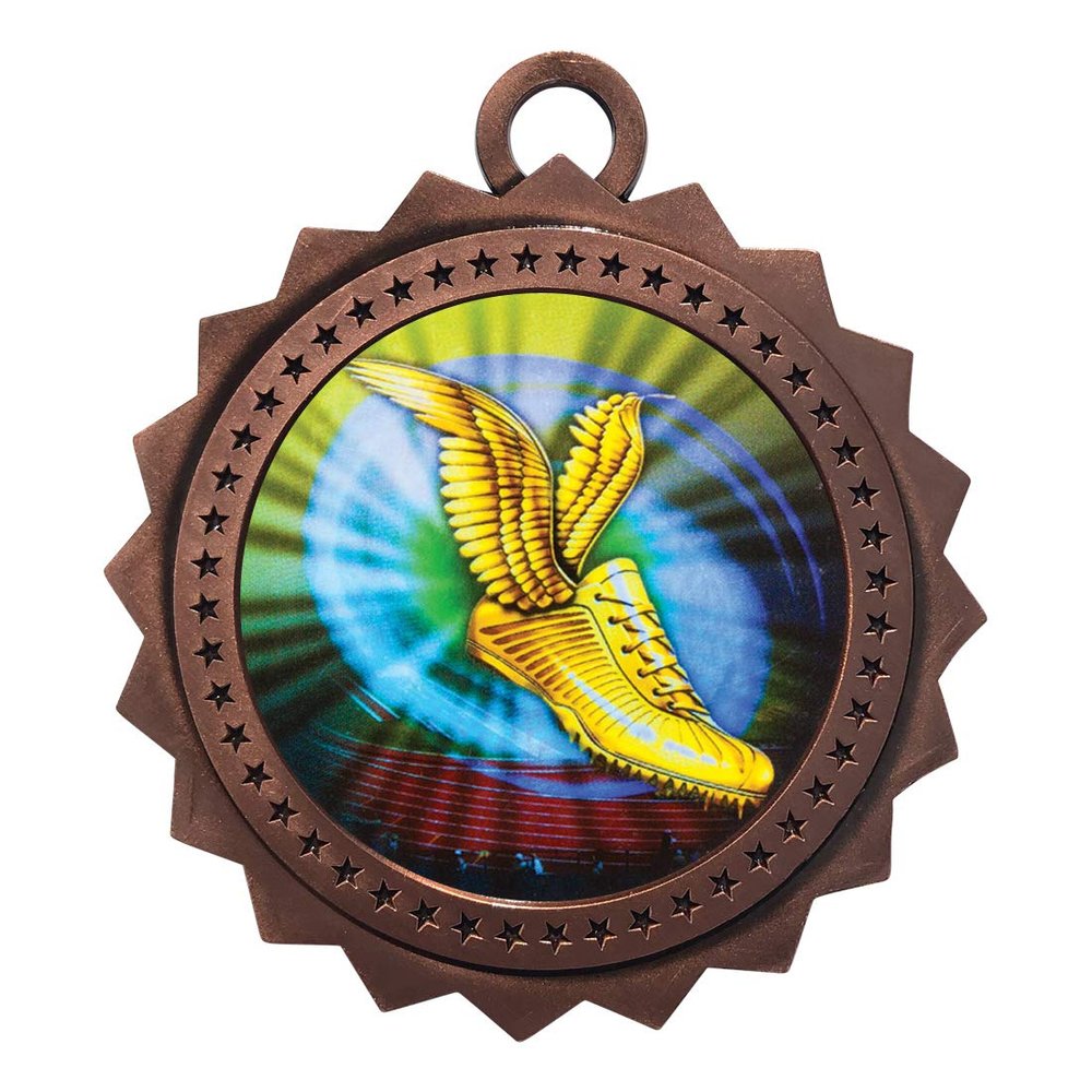 10 PK of Art Bronze Medals Trophy Award with Neck Ribbons D03-MY466