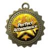 10 PK of Perfect Attendance Gold Medals Trophy Award with Neck Ribbons D03-FCL525 view 1