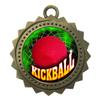 10 PK of Kickball Gold Medals Trophy Award with Neck Ribbons D03-FCL503 view 1