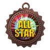 10 PK of All Star Bronze Medals Trophy Award with Neck Ribbons D03-MY464 view 1