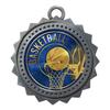 10 PK of Basketball Silver Medals Trophy Award with Neck Ribbons D03-EG12 view 1