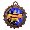 10 PK of Attendance Bronze Medals Trophy Award with Neck Ribbons D03-FCL406 view 1
