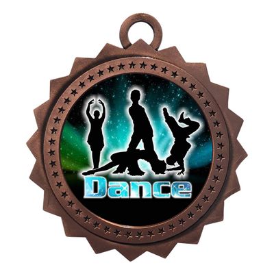 10 PK of Modern Dance Bronze Medals Trophy Award with Neck Ribbons D03-FCL461