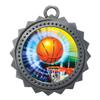 10 PK of Basketball Silver Medals Trophy Award with Neck Ribbons D03-MY406 view 1