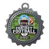 10 PK of Fantasy Football Silver Medals Trophy Award with Neck Ribbons D03-EG100 view 1