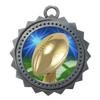 10 PK of Football Silver Medals Trophy Award with Neck Ribbons D03-D20 view 1