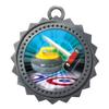 10 PK of Curling Silver Medals Trophy Award with Neck Ribbons D03-MY471 view 1