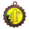 10 PK of 4th Place Bronze Medals Trophy Award with Neck Ribbons D03-FCL584 view 1