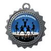10 PK of Cheerleading Silver Medals Trophy Award with Neck Ribbons D03-EG70 view 1
