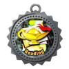 10 PK of Reading Silver Medals Trophy Award with Neck Ribbons D03-FCL424 view 1