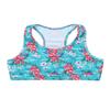 renvena Girls Printed Sports Crop Top Back Straps Crisscross Gym Tank Top Yoga Dance Camisole Casual T-Shirt Green&Red 4 view 1