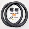 Holy Shinobi All Black Anti Punctual 26 x 2.125 Bike Tires, Diamond Bead Tires, Black 26 x 2.125 Replacement Bike Tire Bundle Kit, 26 in Inner Tube, 26 in PVC Rim Liner, Bundle Set of Levers view 1