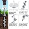 Eurmax USA Ground Anchors Screw in Trampoline Anchors High Wind Tent Stakes Heavy Duty Ground Stakes Trampoline Stakes Anchor Kit Set of 4 Bonus 4 Strong Belt (Silver) view 3
