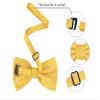Allegra K Men's Polka Dots Pre-Tied Bowknot Bow Ties Work Formal Party Tuxedo Bowties One Size Yellow view 3