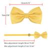 Allegra K Men's Polka Dots Pre-Tied Bowknot Bow Ties Work Formal Party Tuxedo Bowties One Size Yellow view 4
