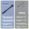 Eurmax USA Trampoline Stakes Screw in Tent Stakes Parts Heavy Duty for Canopies,4-Pack Outdoor Anchor Kit with Straps(Black) view 4