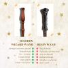 Handicraftviet Hand Carved Wooden Flower Wand, Magic Wand for Collectible and Cosplay, 15'' for Children and Adults on Halloween, Christmas view 4