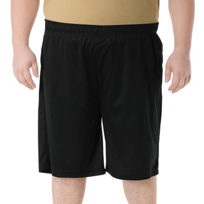 Big and Tall Shorts for Men Basketball Shorts Athletic Lightweight Dry-Fit Training Workout Shorts Zipper Pockets Black