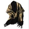 Urban CoCo Women's Embroidered Oversize Tassel Shawl Scarf Wraps for Women (#3-Black) view 2