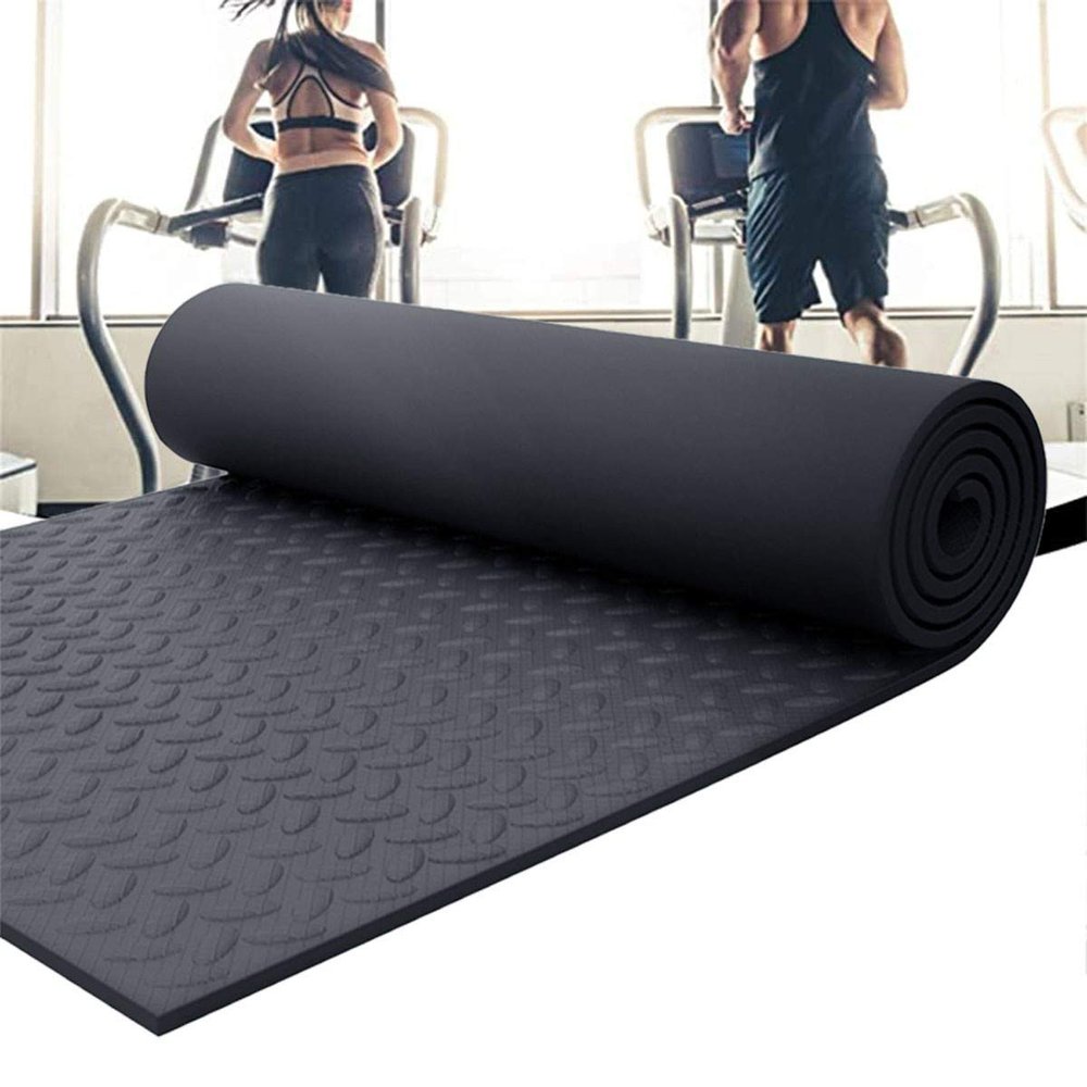 AWERQ Exercise Bike Mat for Treadmill Fitness Equipment Pad, Noise Reduction Shock Absorbing Exercise Equipment Mat, Home Gym Hardwood Floor/Carpet Protection 17580 cm