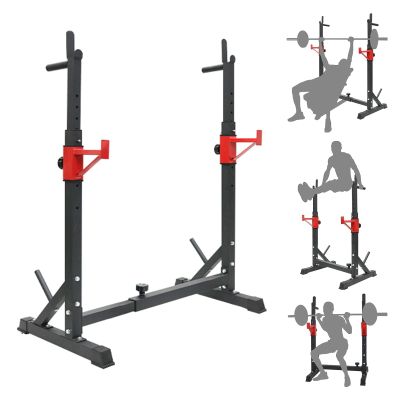 PLKO Multi-Function Squat Press Barbell Rack Stand, Height Adjustable BarbellMax Load 550lbs,Fitness Exercise Equipment Home Gym