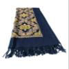 Urban CoCo Women's Embroidered Oversize Tassel Shawl Scarf (#2-Navy Blue) view 4