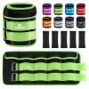 Adjustable Ankle Weights 1-20 LBS Pair with Removable Weight for Jogging, Gymnastics, Aerobics, Physical Therapy, Resistance Training|Each 2-10 lbs, Total 20LBS, Green view 1