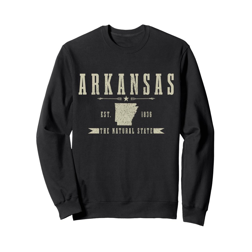 Arkansas Est. 1836 Vintage USA America Souvenir Sweatshirt
