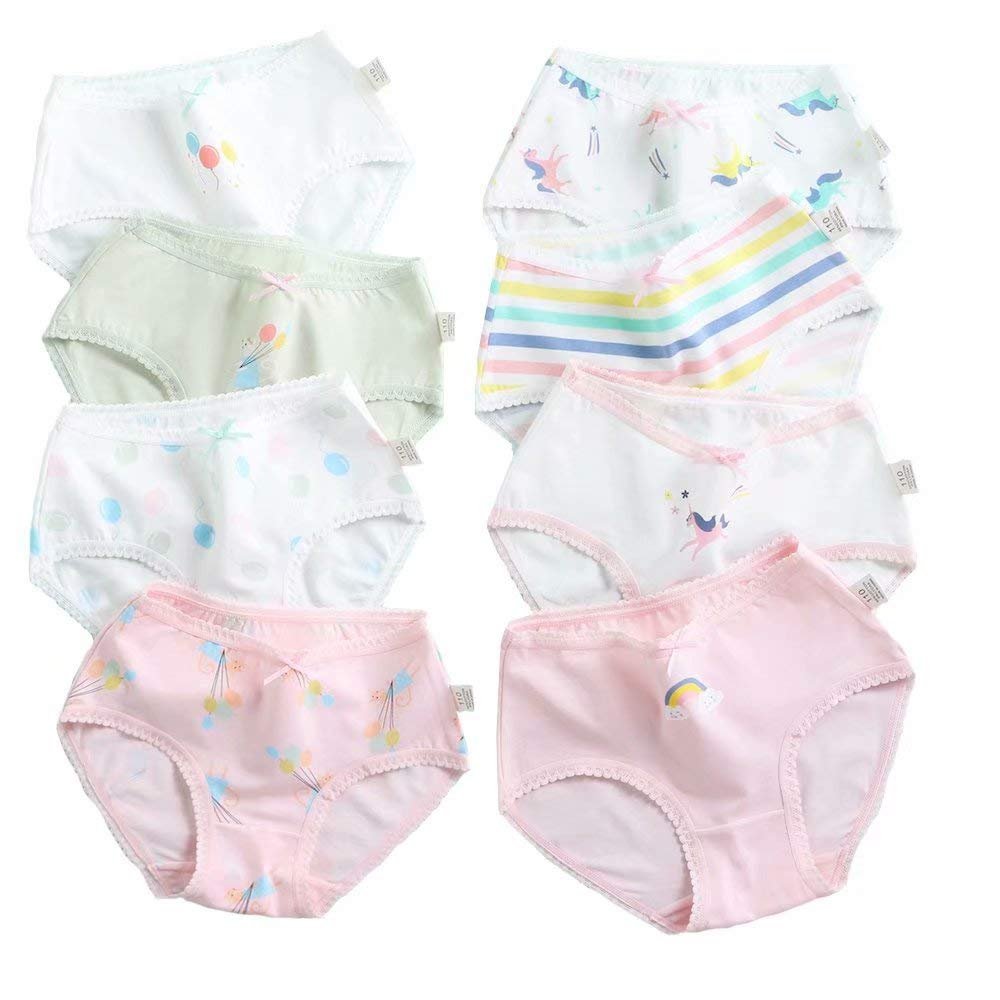 benetia Girls Underwear Toddler Panties 4t 5t Cotton White Size 4 5